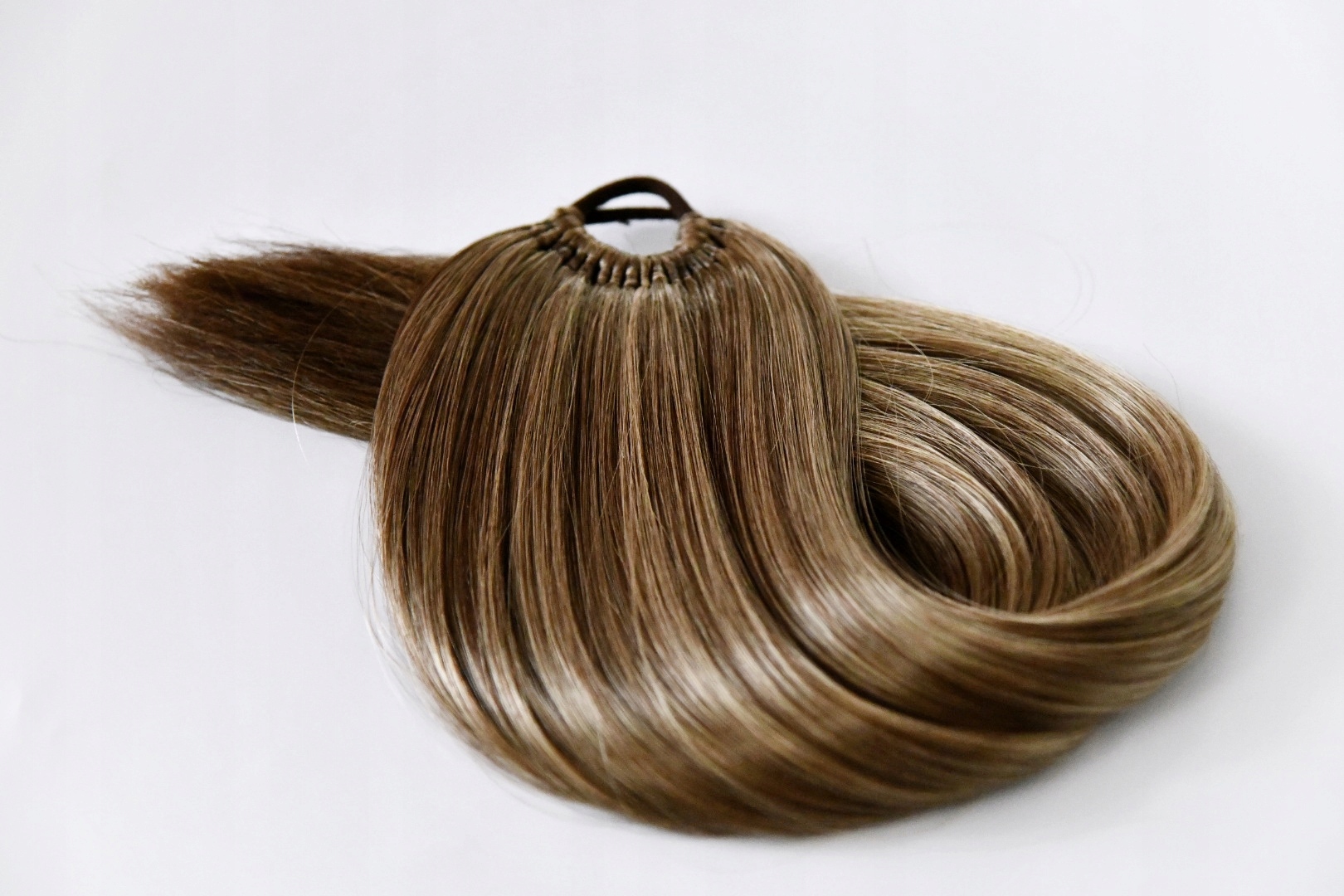Culík na gumičce, prodloužení culíku mix hnědá tmavě blond L 120g