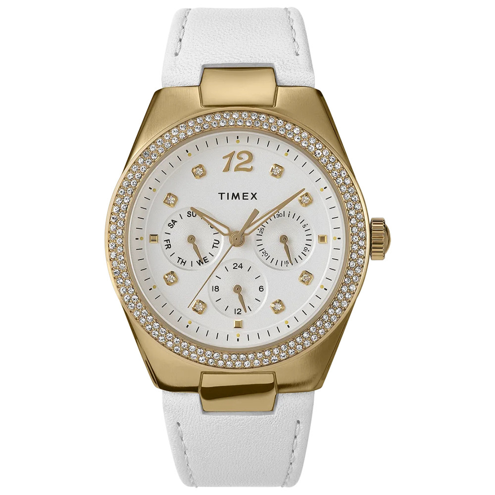 Dámské hodinky Timex TW2V80500 Zirkony bílé