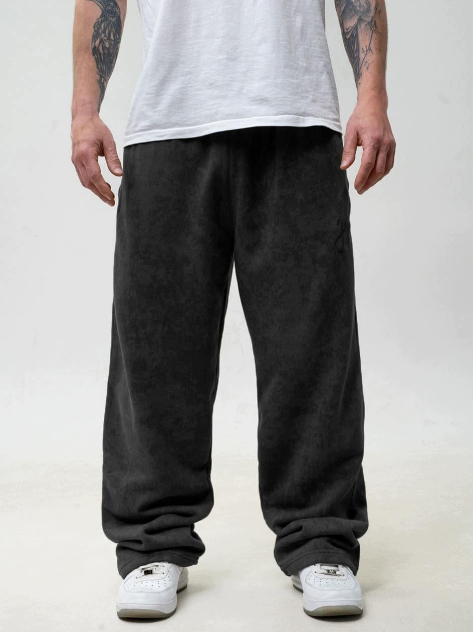 Široké pánské teplákové kalhoty Baggy s nápletem, černé Jigga Wear, velikost XXL