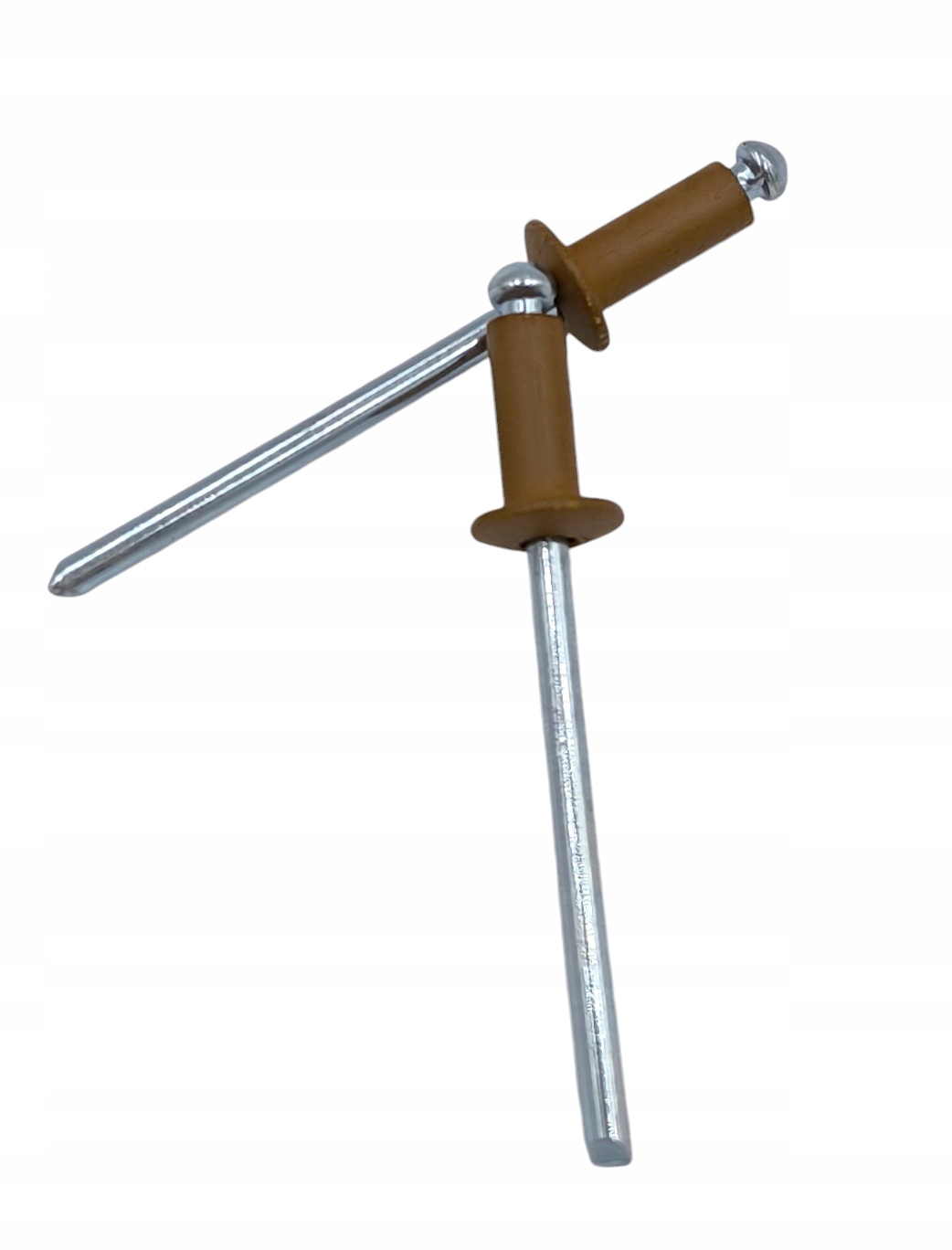 Nity zrywalne z łbem płaskim al/st 4x10 Ral 8003 złoty dąb 100 szt