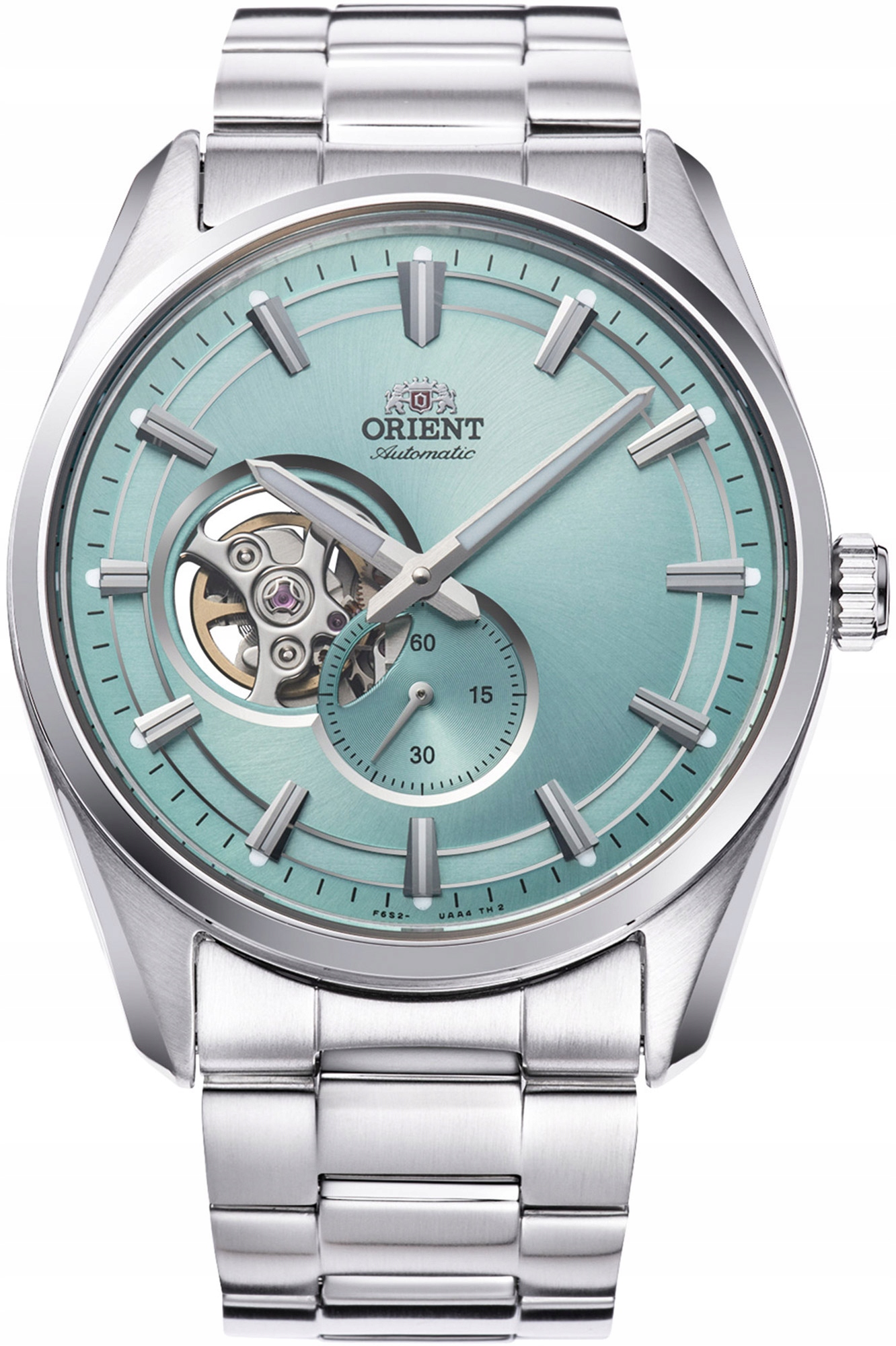 Tiffany Blue Orient Classic Small Second Open-heart RA-AR0009L30B Safír!