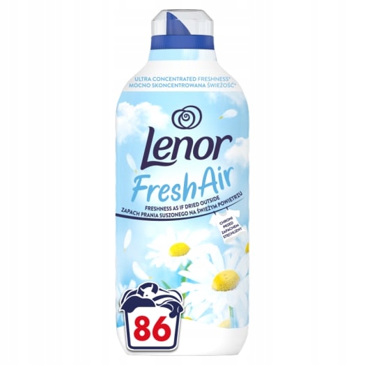 Levně Lenor Fresh Air Tekutá aviváž 86 praní Sensitive