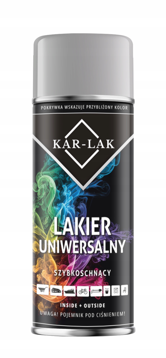 Kar-lak Ral 9006 Srebrny Farba Lakier Uniwersalny Car Lak Spray 400 ML