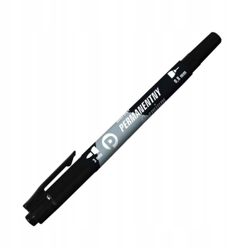 

Marker permanentny dwustronny czarny okrągły/fibro