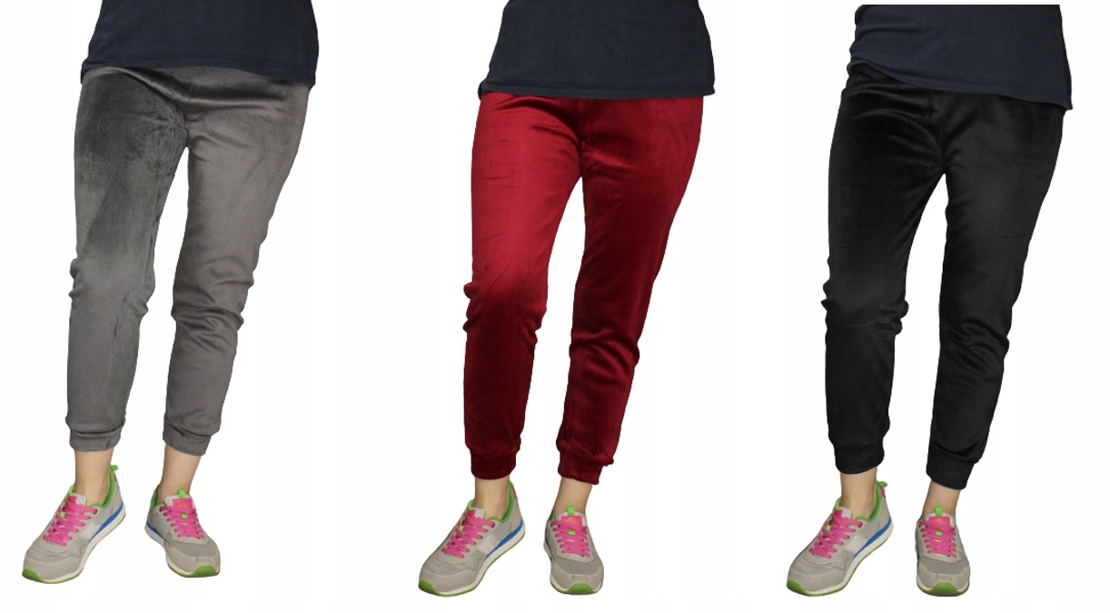 DAMSKIE * WYGODNE * WELUR * SPODNIE * DRESOWE * WELUROWE * ROZMIAR * 3XL Rozmiar 3XL