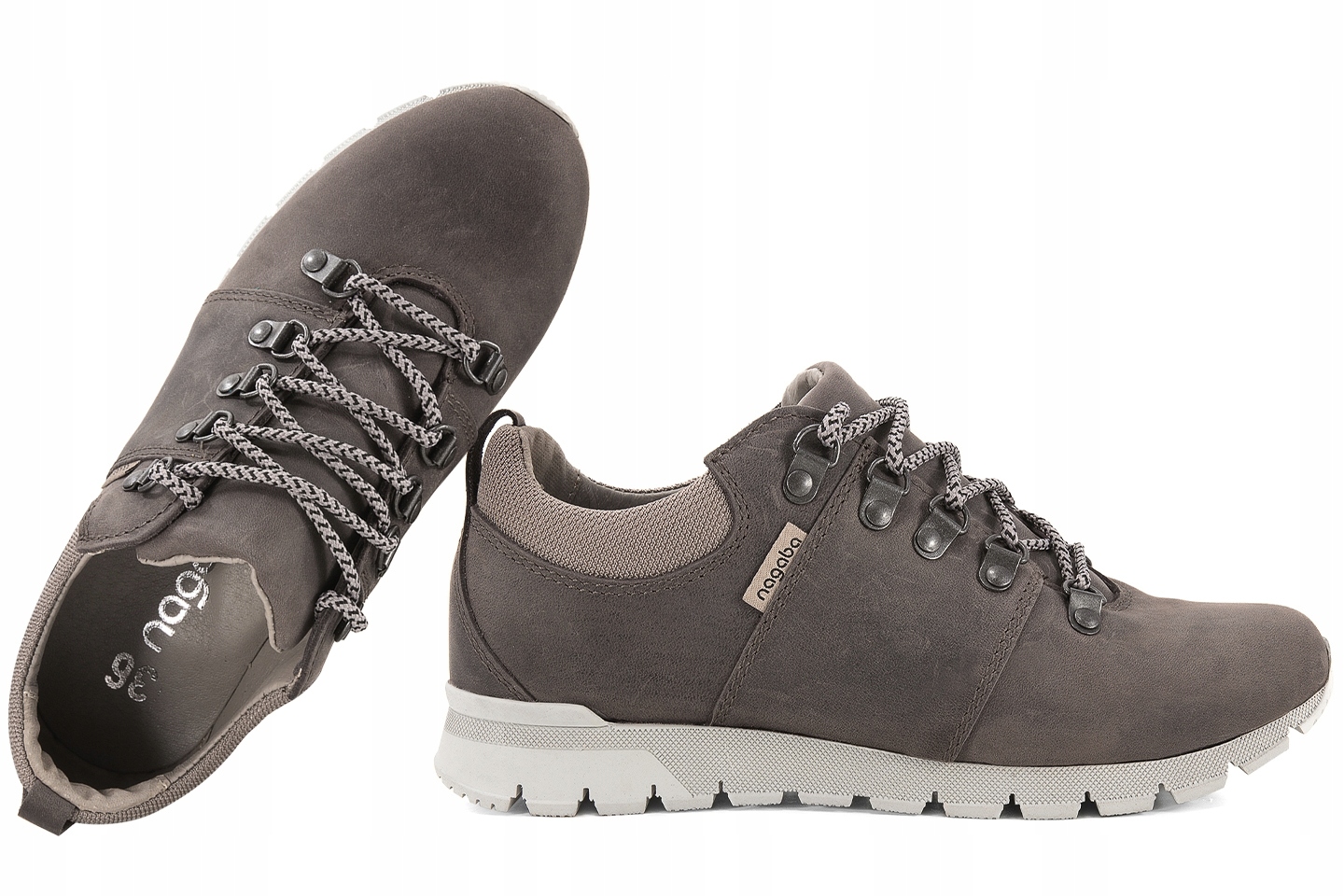 Nagaba 070 Dámské Trekové Polobotky Kožené Grafitové 39