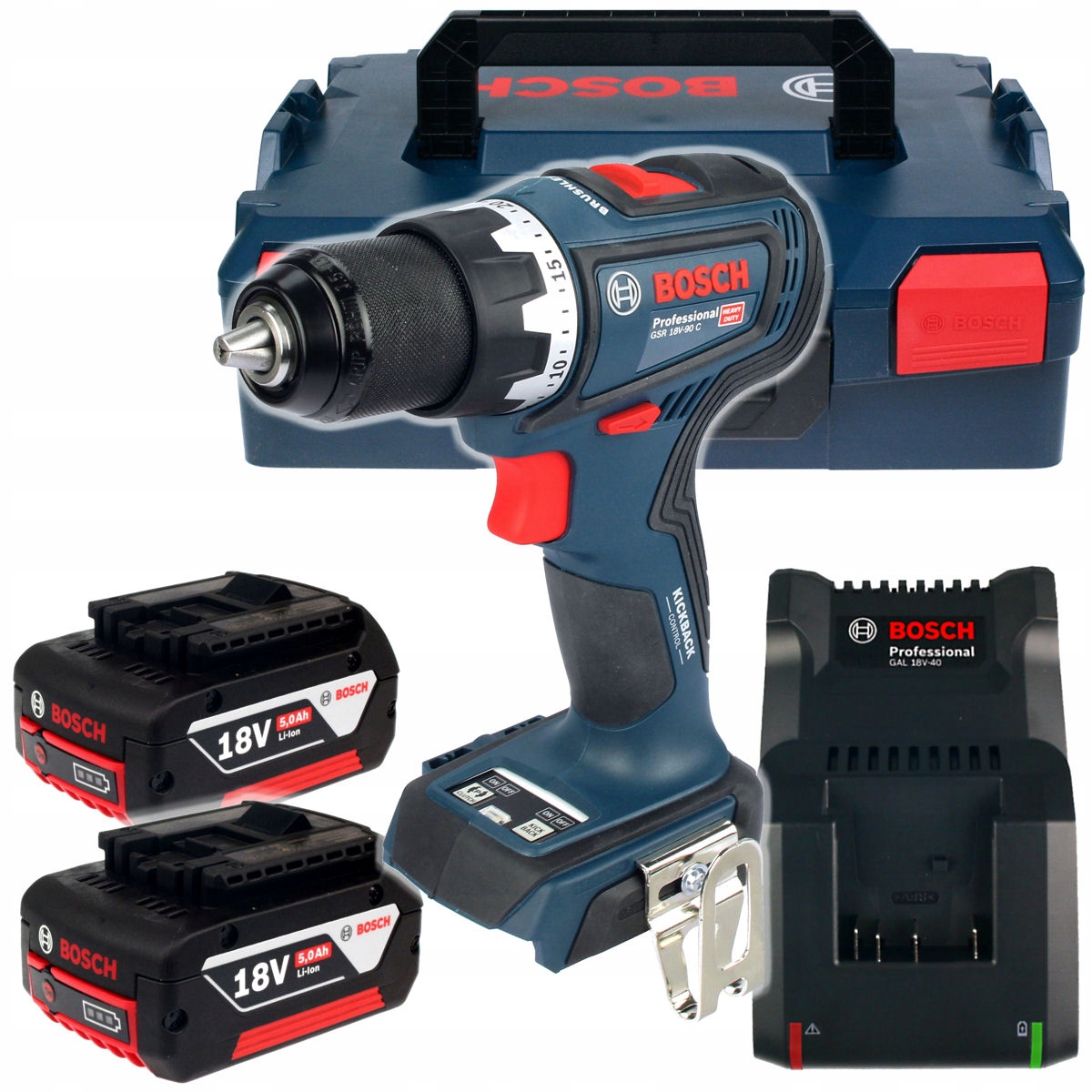 

Wkrętarka Gsr 18V-90 C Bosch 2x5,0Ah L-boxx
