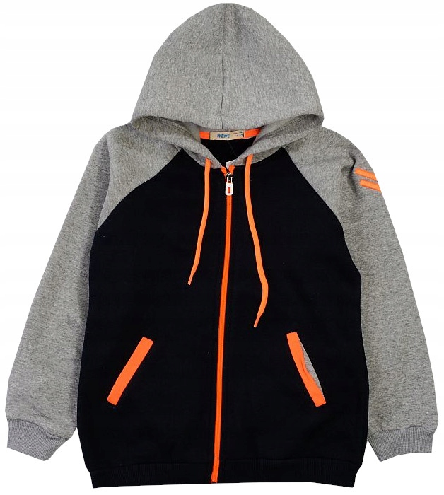

Bluza Ocieplana Zamek Kaptur neon Granat 140 J58D