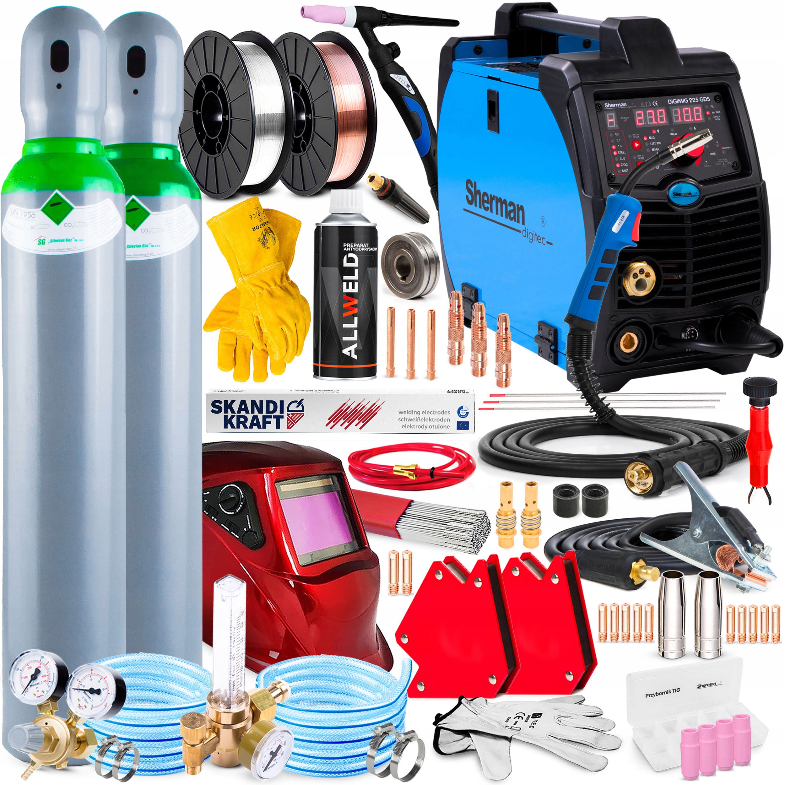 Svařovací Stroj Migomat Sherman Digimig 225 Gds Mig Mag Mma Tig Alu Igbt Synergie