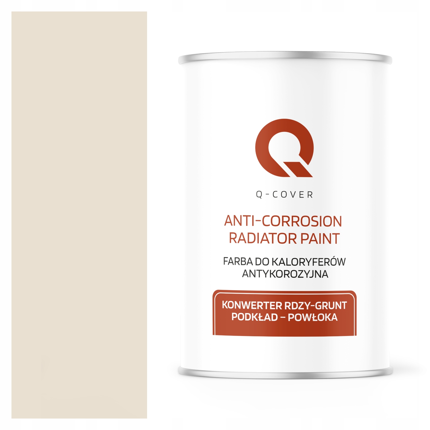 Farba do Grzejników Antykorozyjna Odporna 1L Mat kolor Kremowy RAL9001 3w1