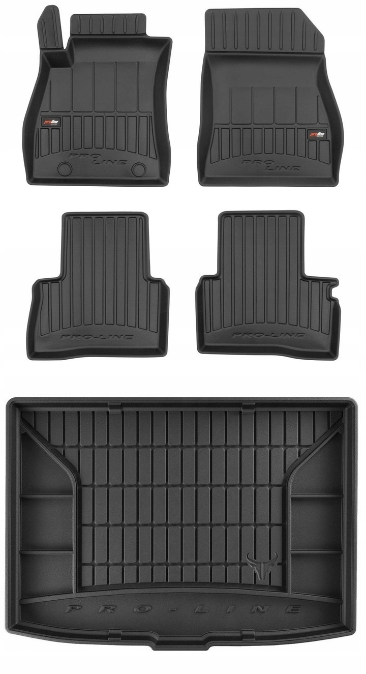 Set 3D gumové koberce rohož do kufru Nissan Juke 1 2014-2019 d