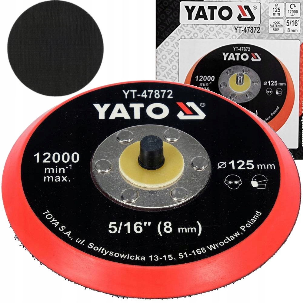 Yato Talerz Polerski 125MM Tarcza Dysk Z Rzepem 5/16
