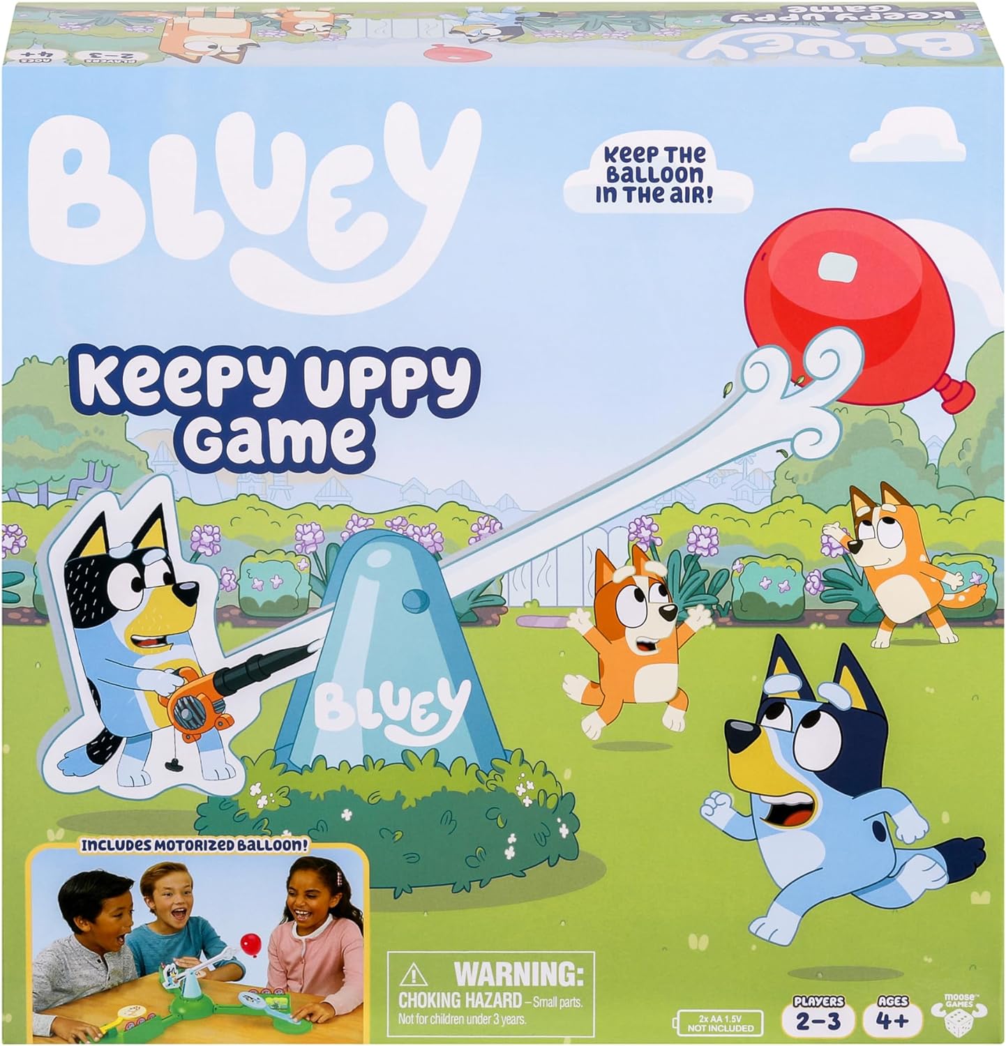 Bluey Keepy Uppy Game Help Bluey, Bingo, and Chilli Keep the Motorized Ball