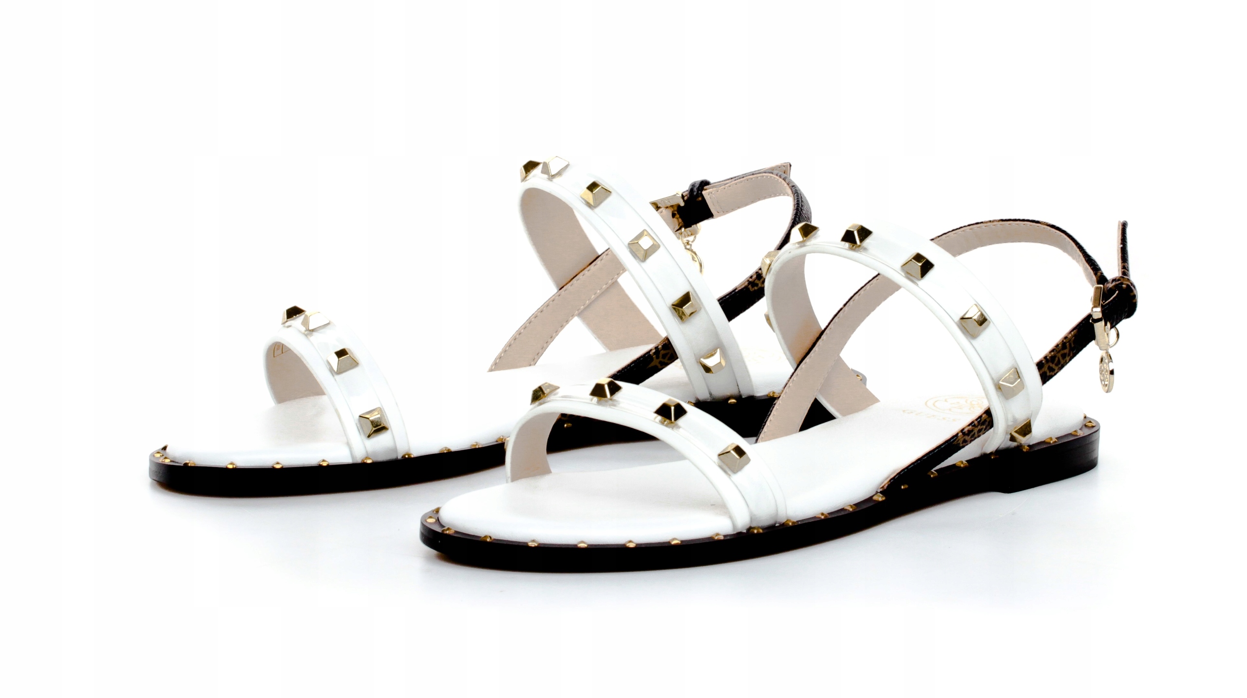 Oryginalne Sandały Buty Guess Brązowe Białe 37