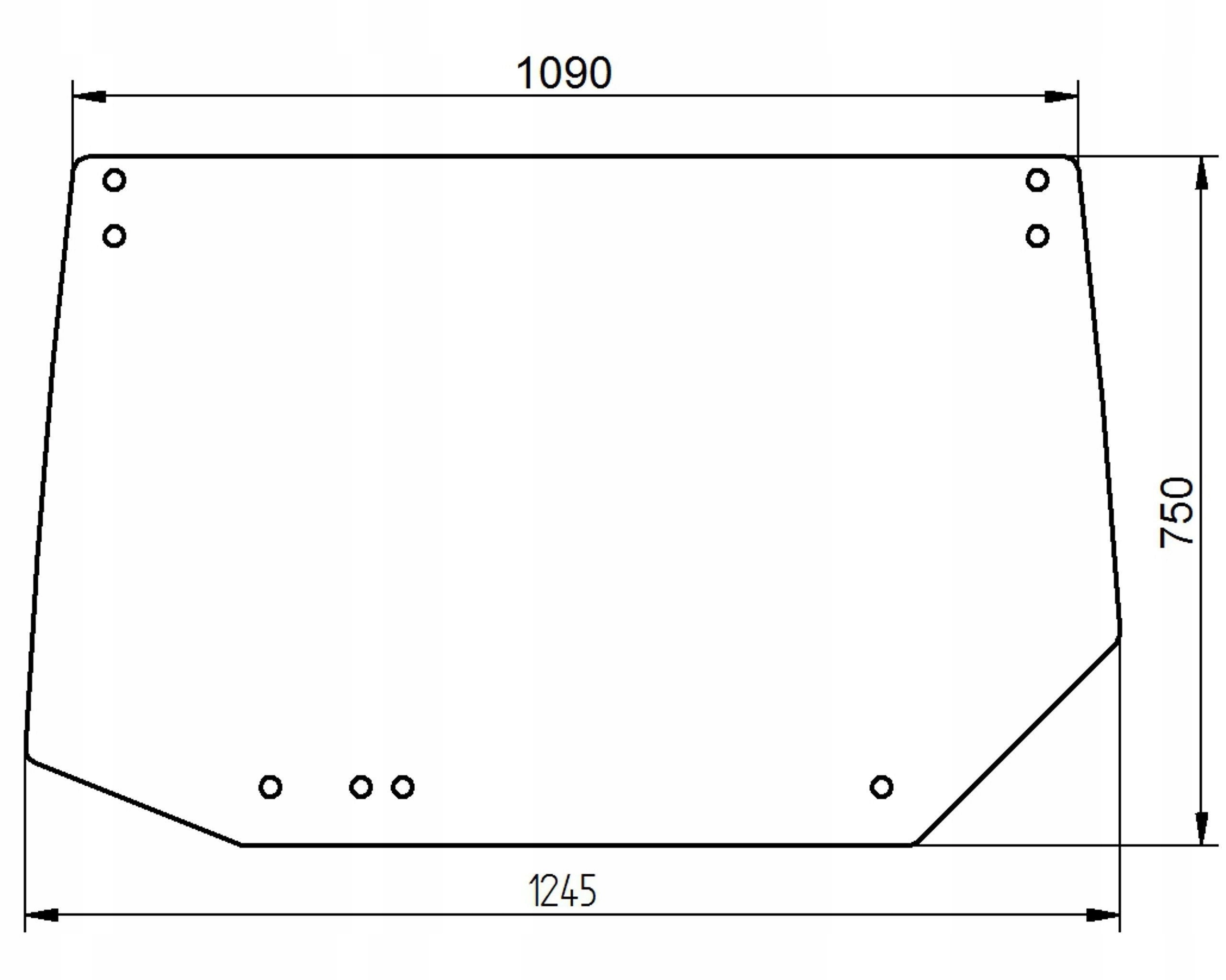 sklo Landini Globus, Massey Ferguson 2200 zadní