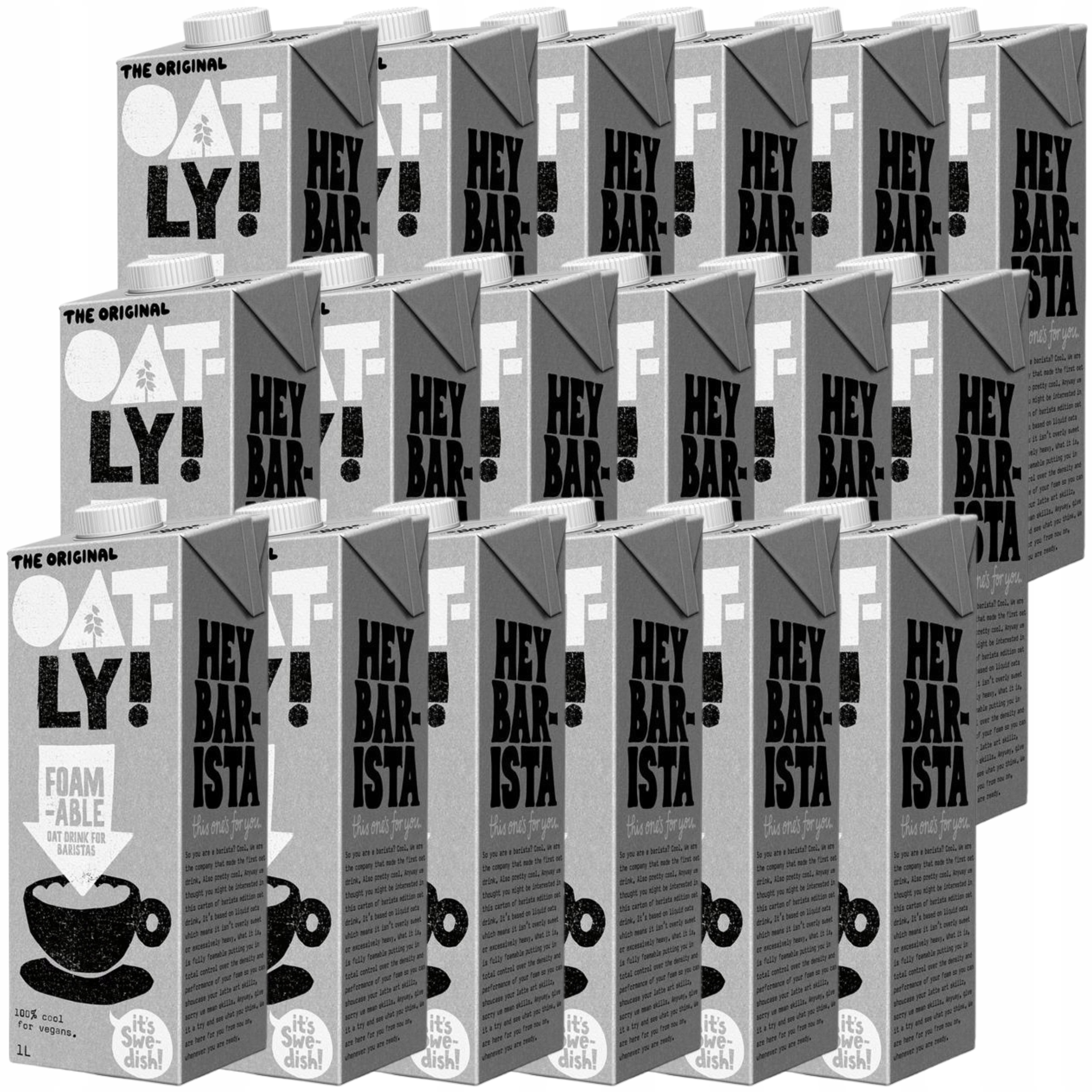 Oatly Barista Napój Owsiany Roślinny Bez Laktozy Mleczko Barmańskie 18x 1l