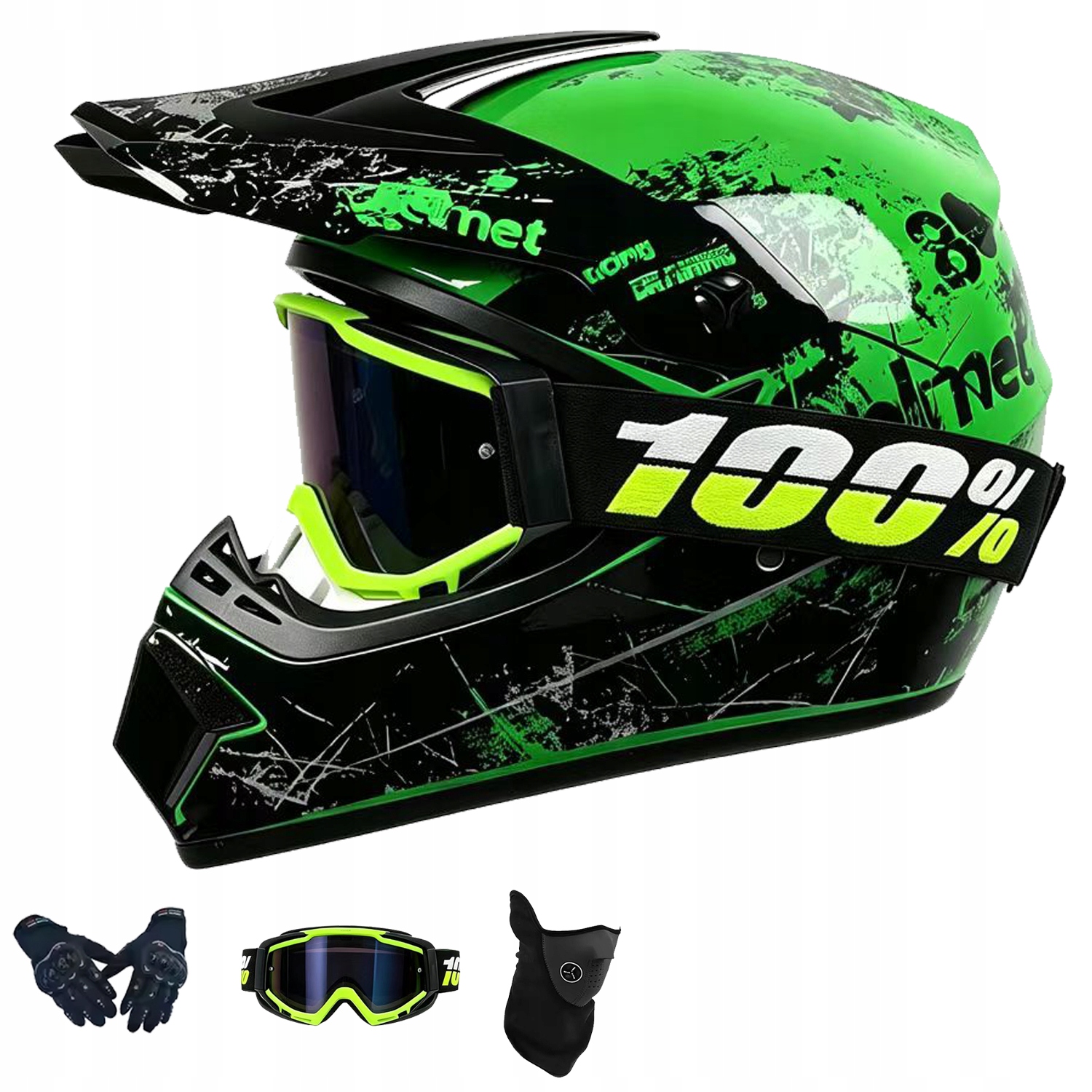 Helma Na Elektrickou Koloběžku Cross Enduro Quad Bmx Helma Brýle Rukavice S