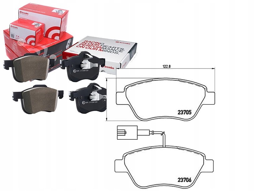 Brzdové Destičky Fiat Punto Evo 09- Brembo