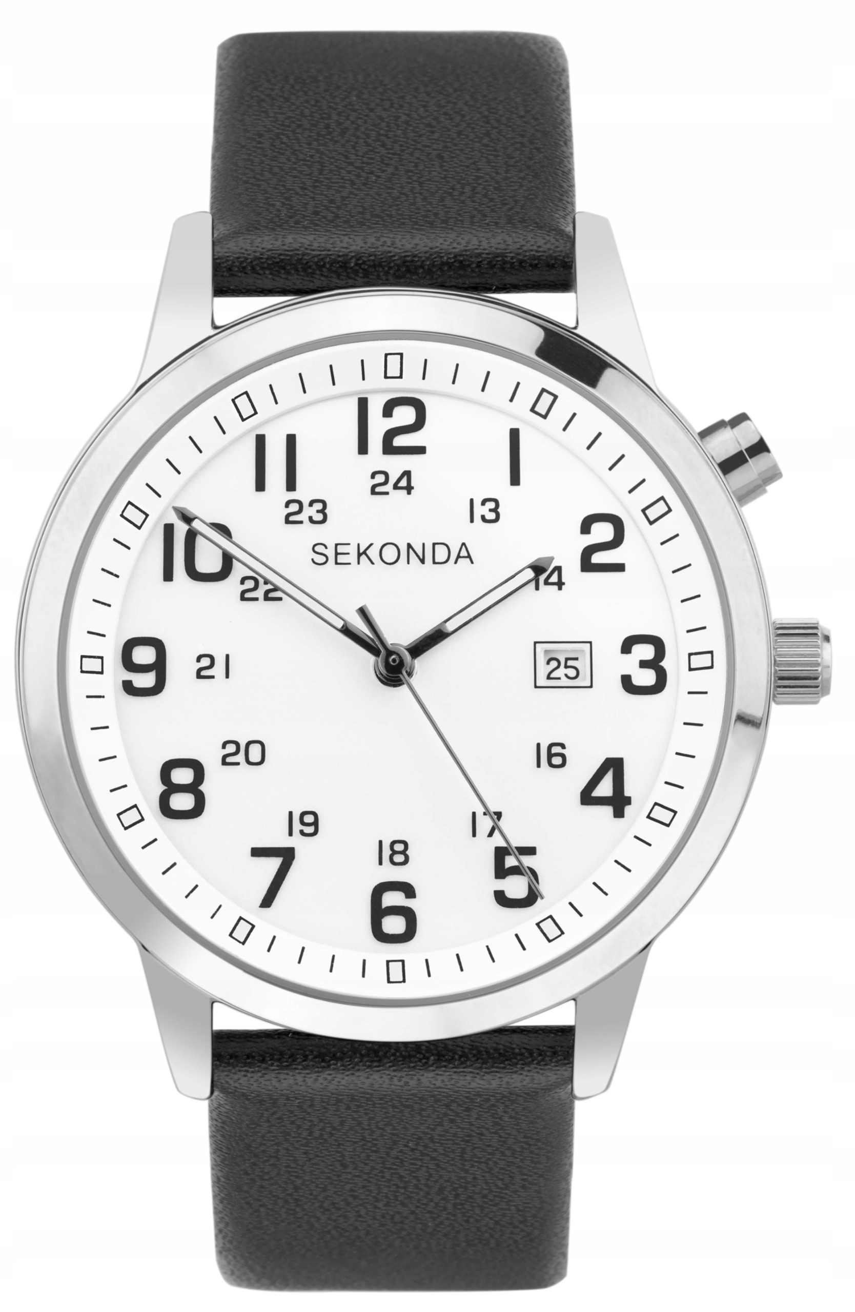 Pánské hodinky Sekonda 30125 černá stříbrná křemenná klasika