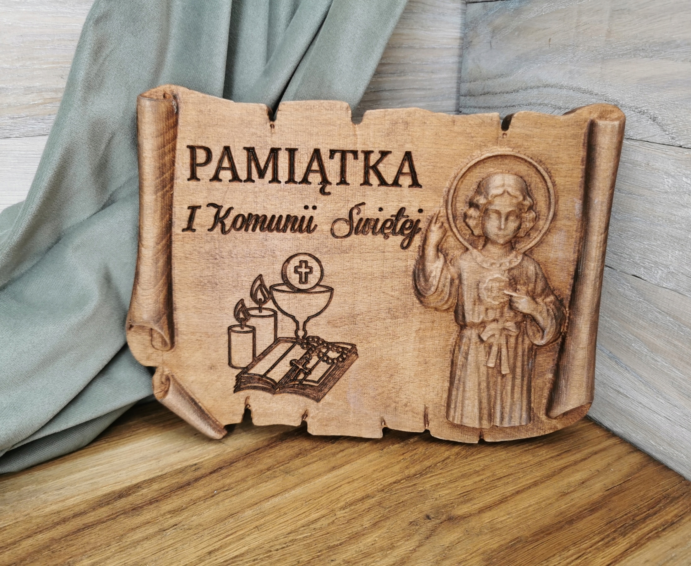 Vzpomínka na první svaté přijímání rytina dárek obraz Ježíš Ihs