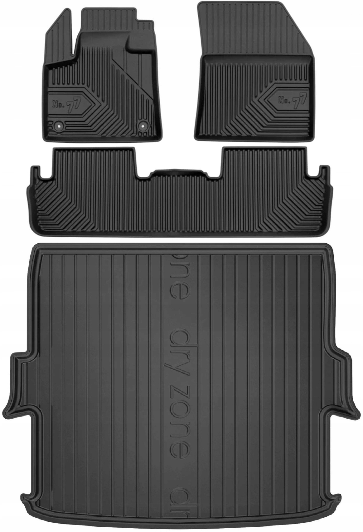 DS7 Crossback (2017-) Dywaniki Korytkowe Mata Bagażnika Zestaw Miarowy