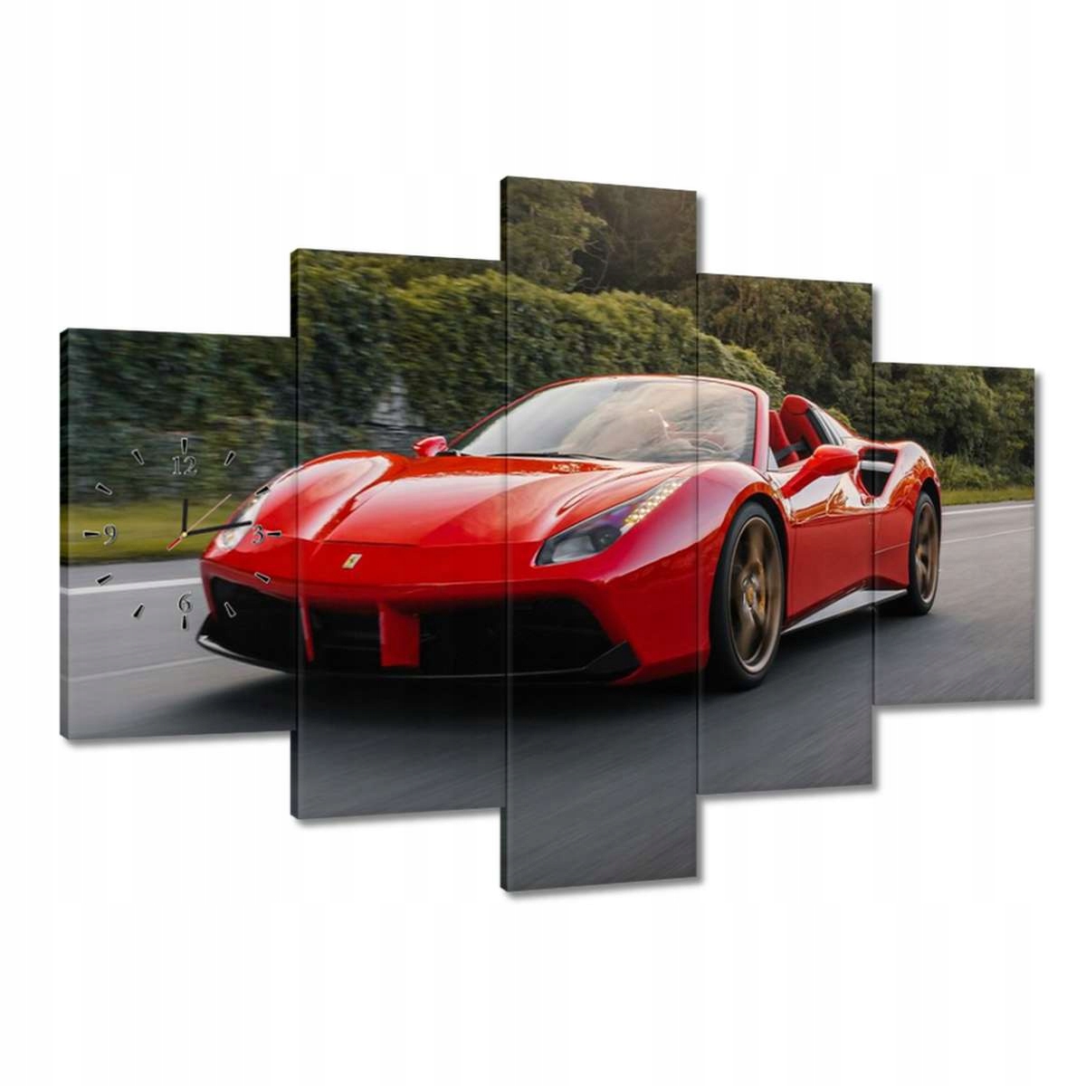 Hodiny 150x105 Červené Ferrari Cesta