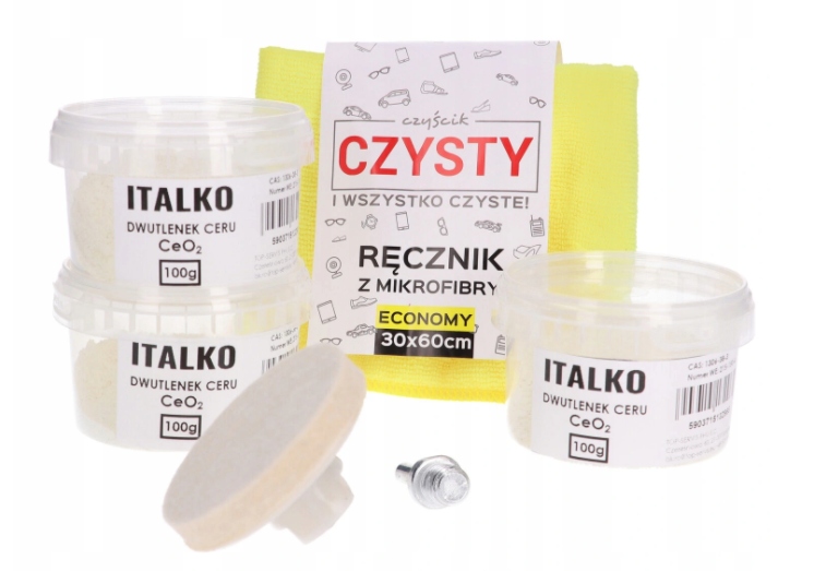 

Zestaw Do Usuwania Rys Na Szybie Tlenek Ceru 300G