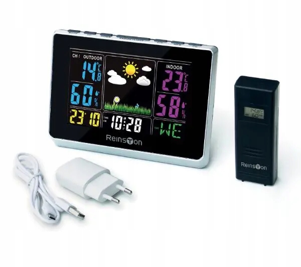 Stacja pogody Reinston ESPOG04 Zegar Budzik Datownik Prognozowanie pogody