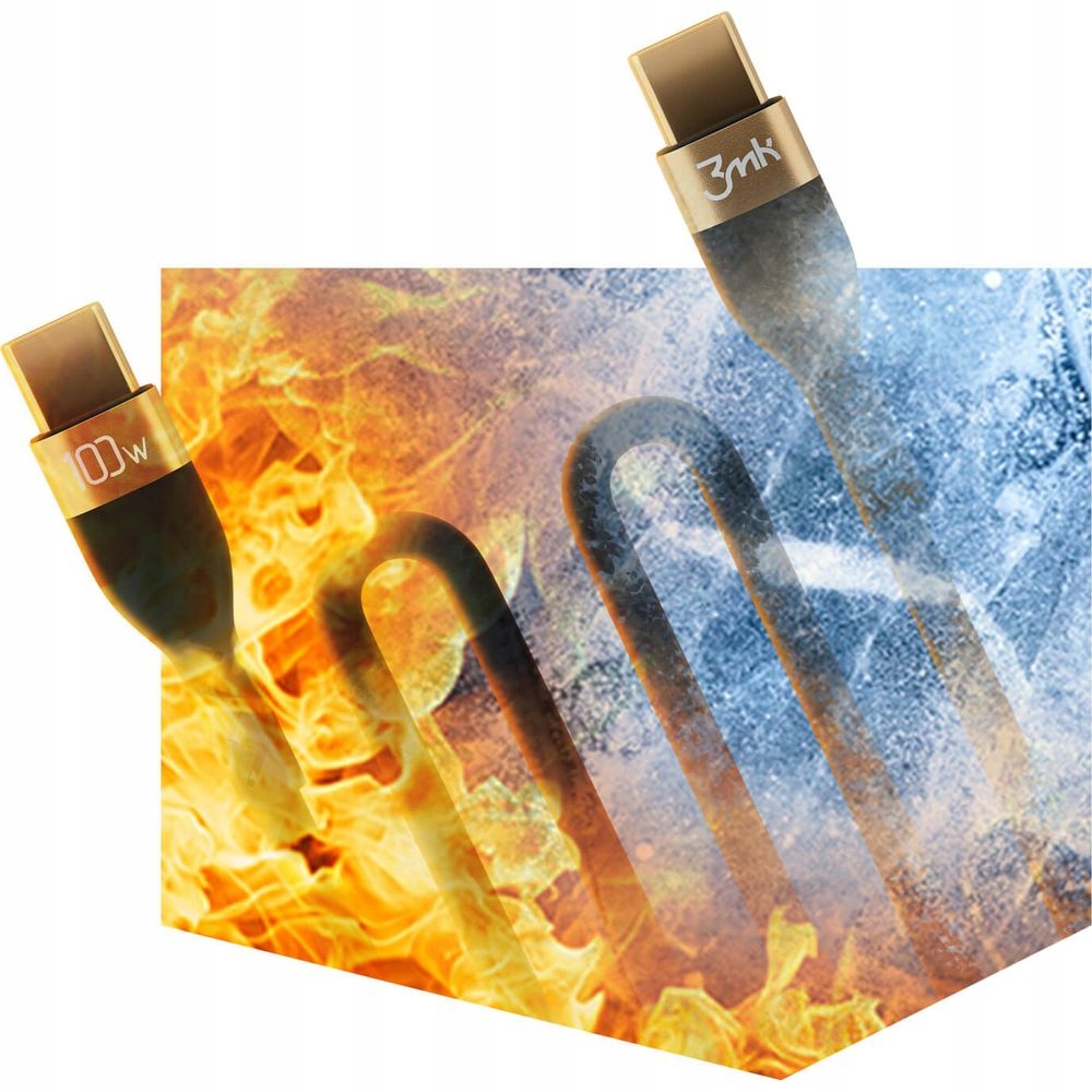 Kabel ładujący USB-C do USB-C, 100W, 2m, 5A, 3mk Kod producenta A-3mk Hyper Cable C to C 2m 100W Black