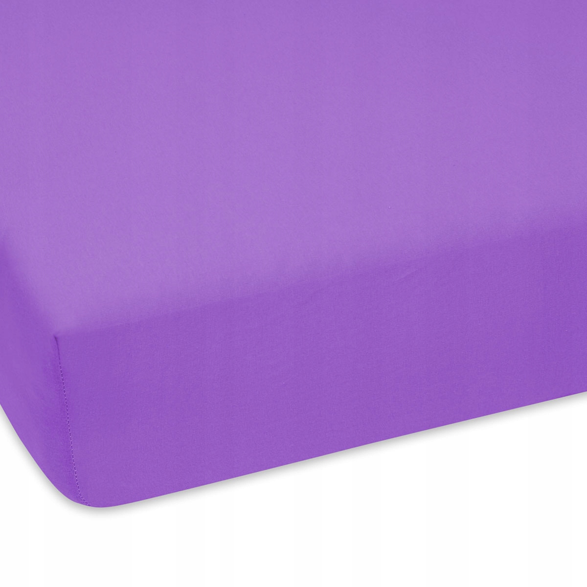 PRZEŚCIERADŁO Z GUMKĄ FIOLETOWE JEDNOKOLOROWE BAWEŁNA JERSEY MODNE Długość 200 cm