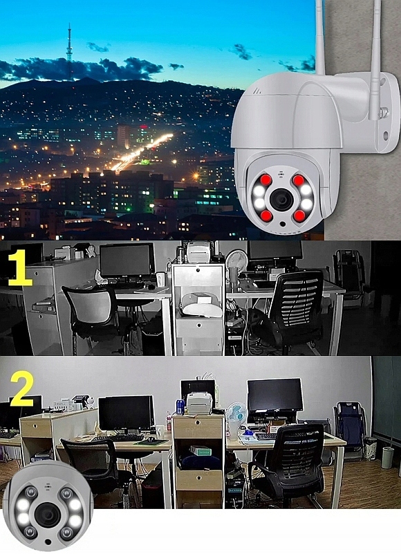 KAMERA OBROTOWA WiFi IP ZEWNĘTRZNA 4x ZOOM 5Mpx 25 FPS Biała Model BES-A8