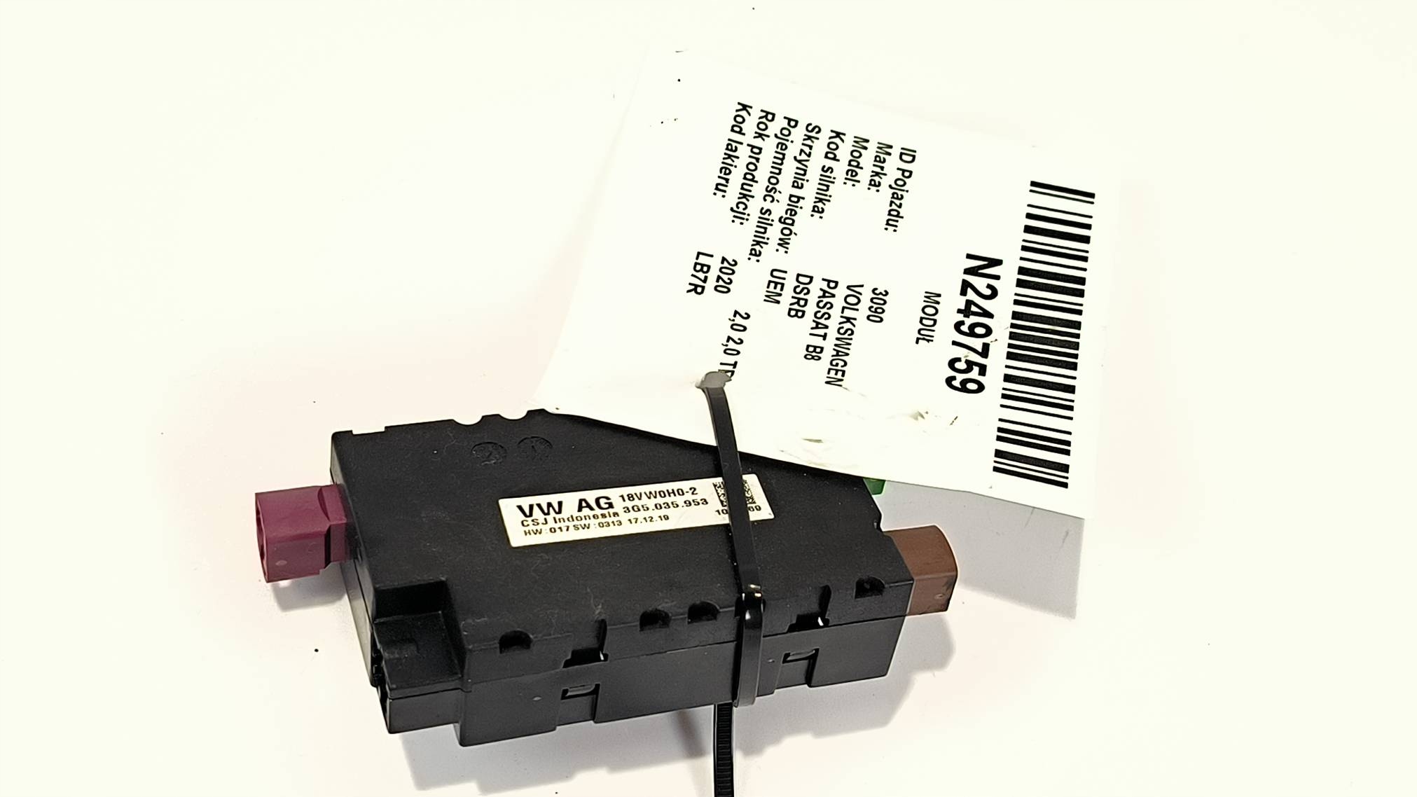 modulo USB 3G5035953 VOLKSWAGEN PASSAT B8