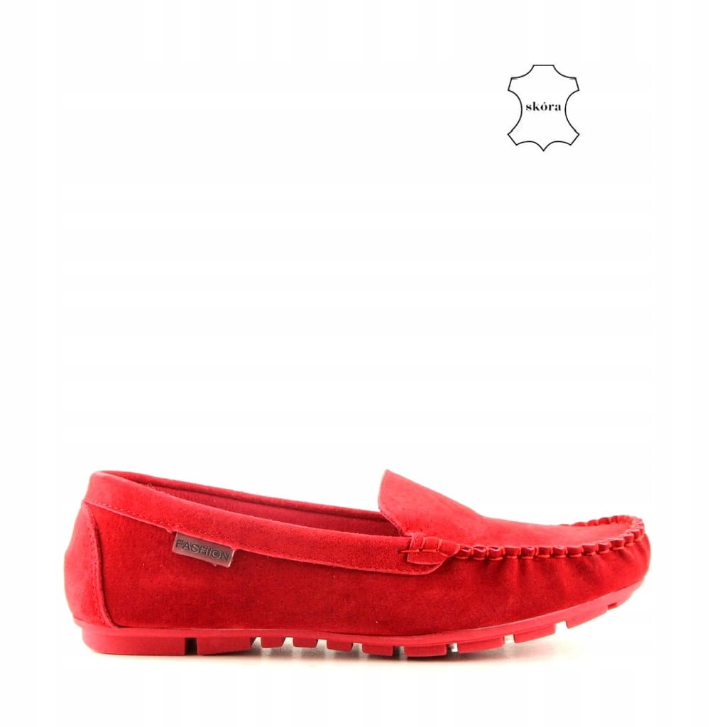 Dámské Pohodlné Mokasíny Z Kůže 2210 Červené 37