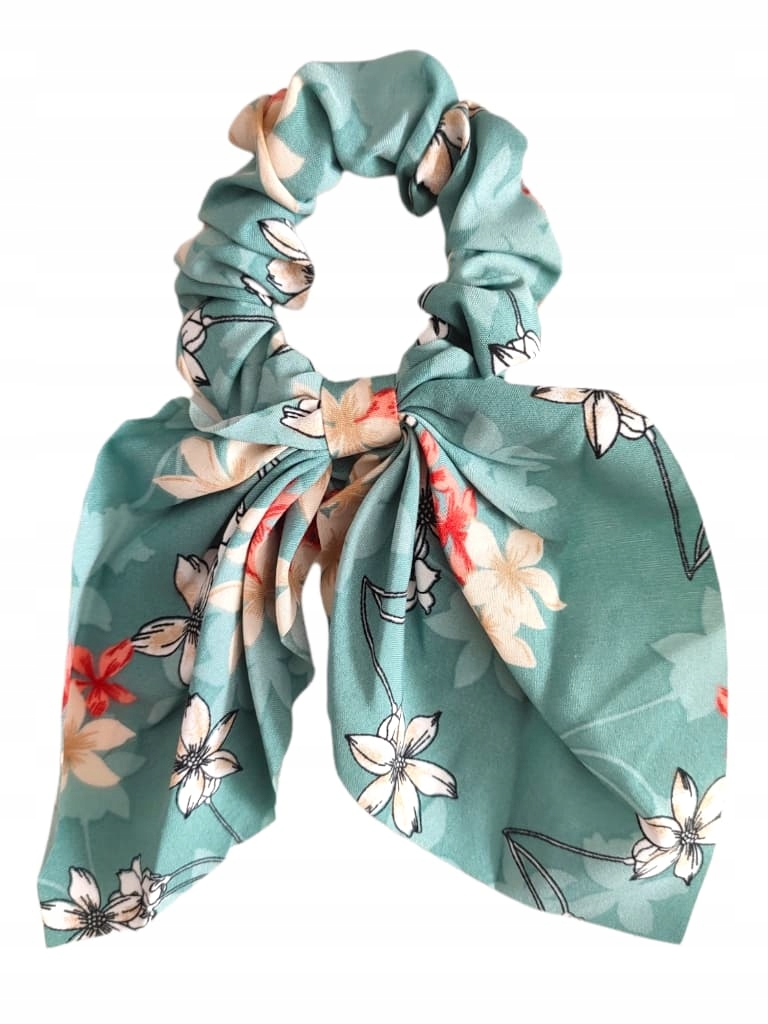 

Gumka do włosów scrunchie kokarda kwiaty
