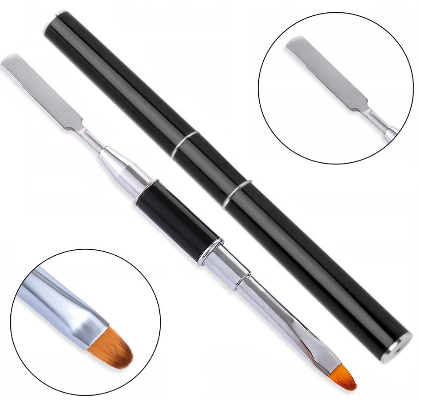 

Pędzel Dwustronny Do Akrylożelu Szpatułka Pędzelek