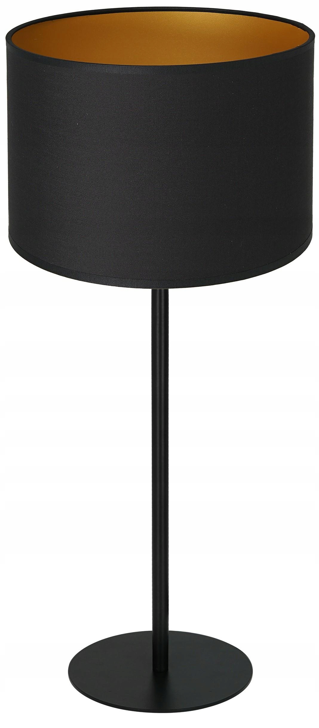 Stolová nočná lampa Arden čierny zlatý valček 1xE27 55 cm stolová, stojaca