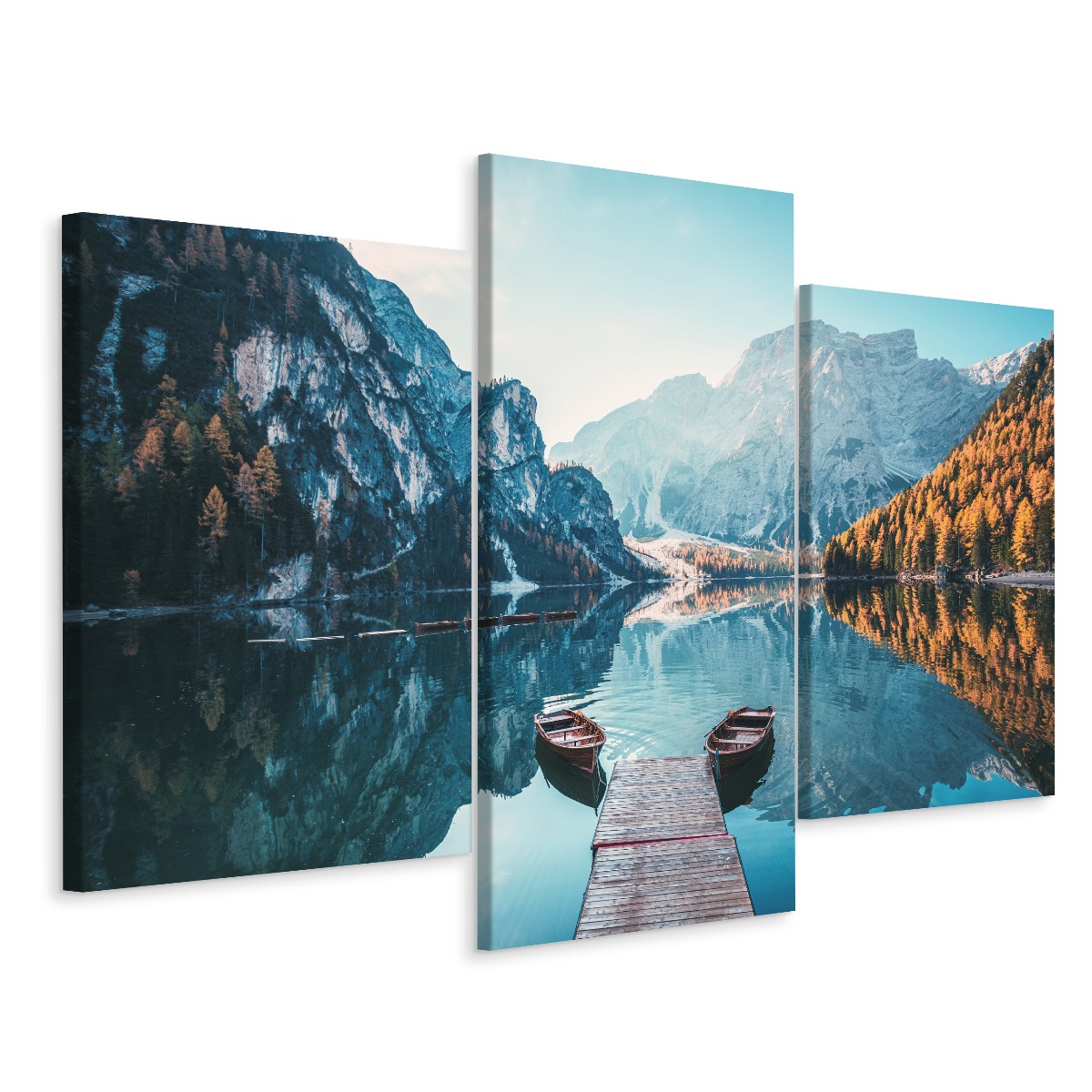 

Obraz Tryptyk Jezioro w Górach Pejzaż 3D 120x80
