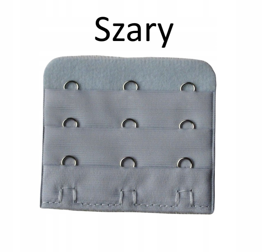 

Szeroka przedłużka do stanika 3x3 haftki Szary