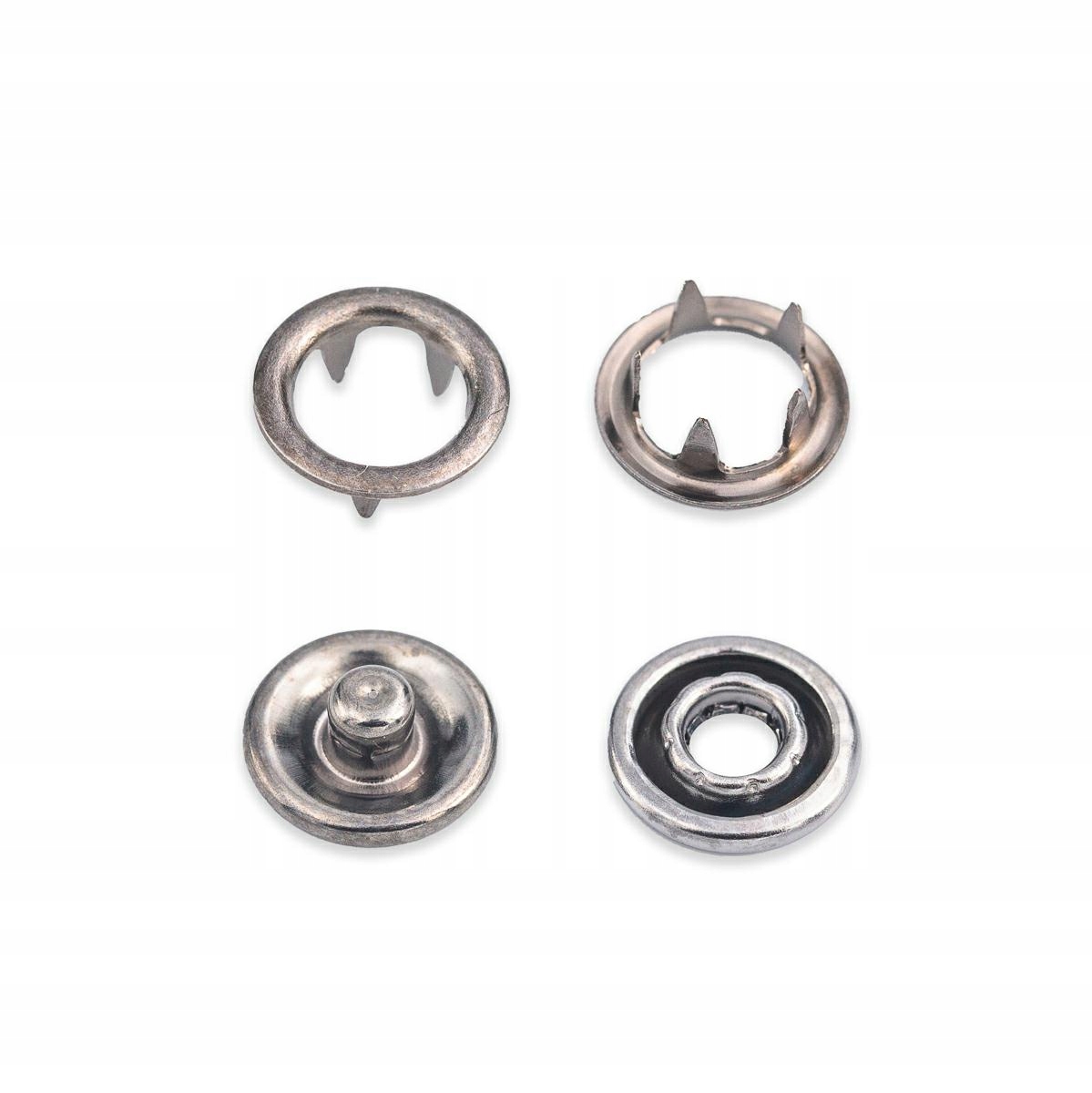 Cvoky druky kovové 9,5mm/200ks tmavý nikl S95FG333