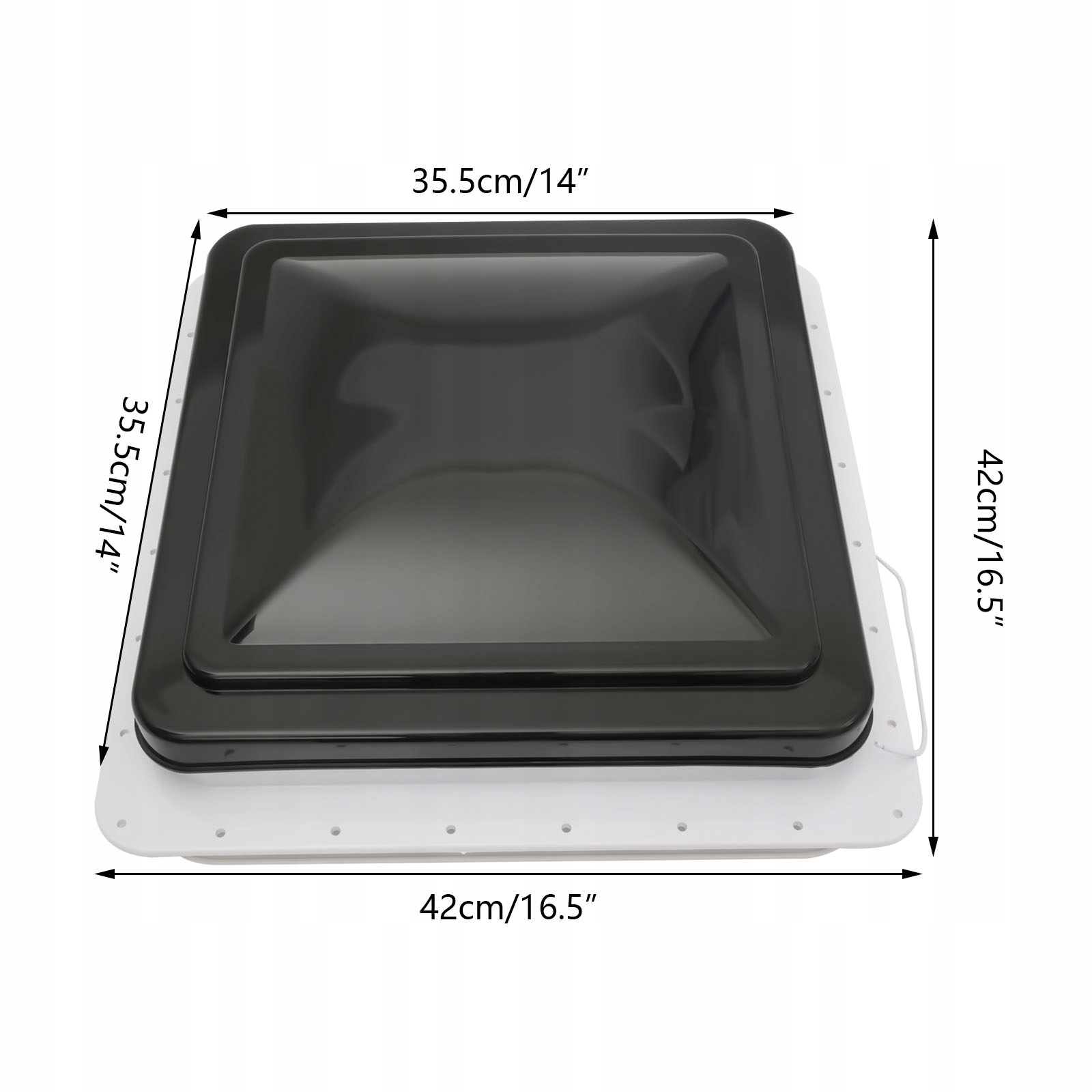 OKNO WENTYLATOR WYCIĄGOWY DO RV Z OKNO EKRANOWE 42*42CM Marka Bright