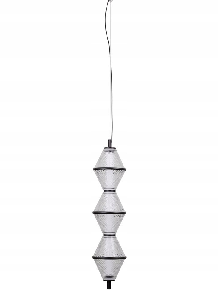 Moderná závesná stropná lampa čierna do haly spálne a obývacej izby Fuente 3