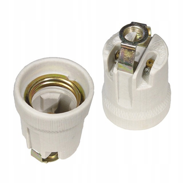 

Oprawka ceramiczna E27 LH-E27D z uchwytem gwint.