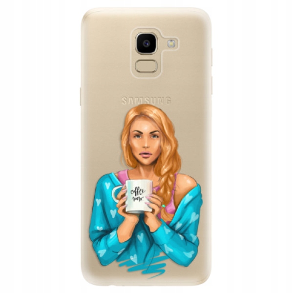 Silikonowe etui iSaprio Coffe Now Redhead do Samsung Galaxy J6