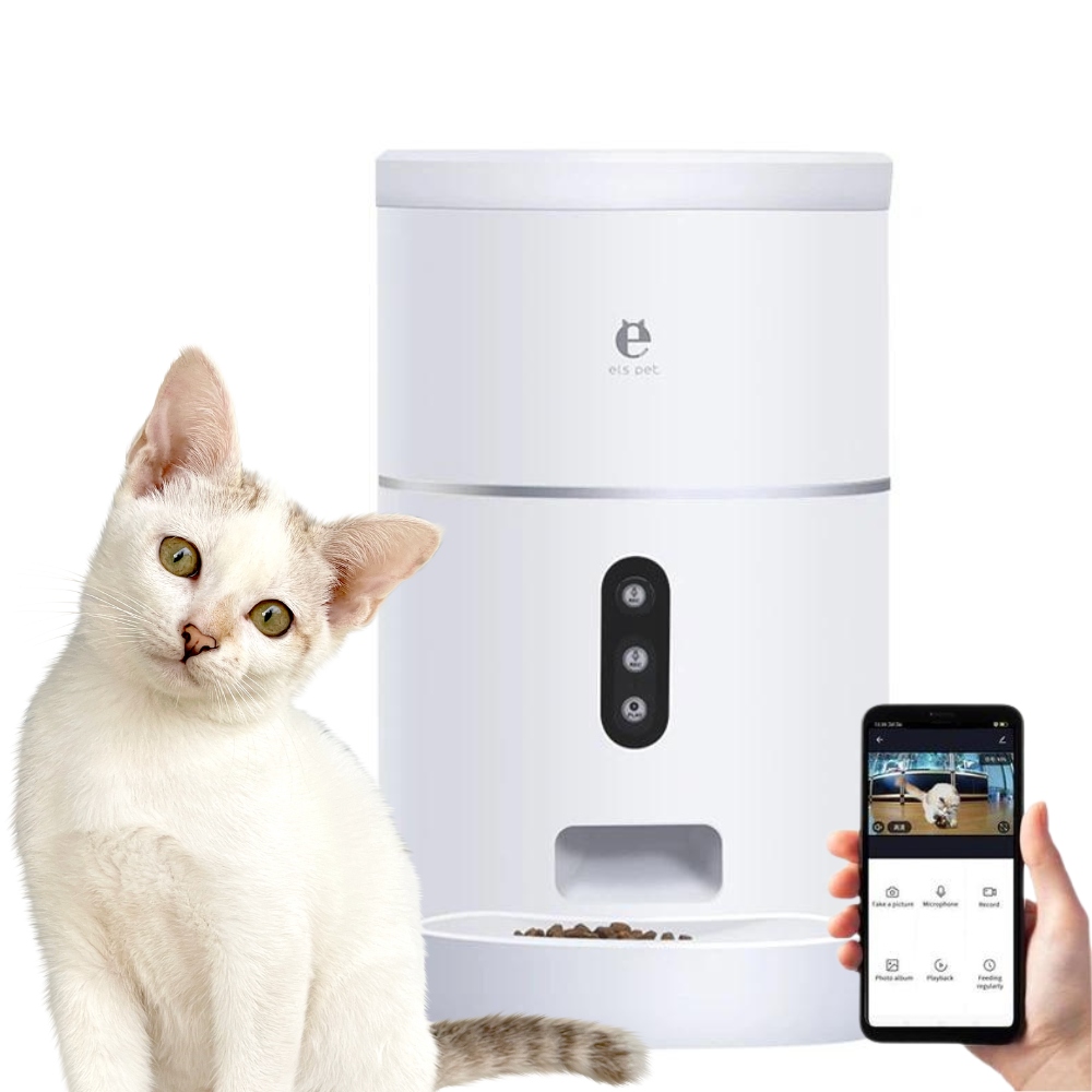 Dávkovač Automatický Podavač krmiva pro psa kočku aplikace Els Pet 4 l