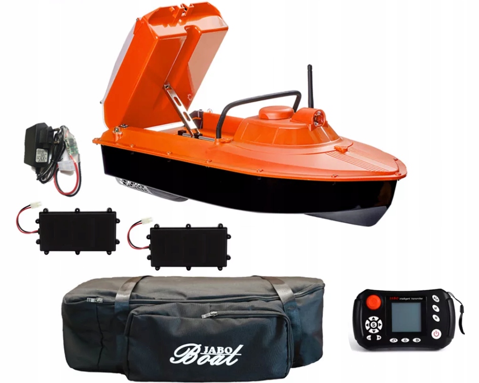 Łódka Zanętowa JABO-2AG 2x 20AH Gps 12h Pływania