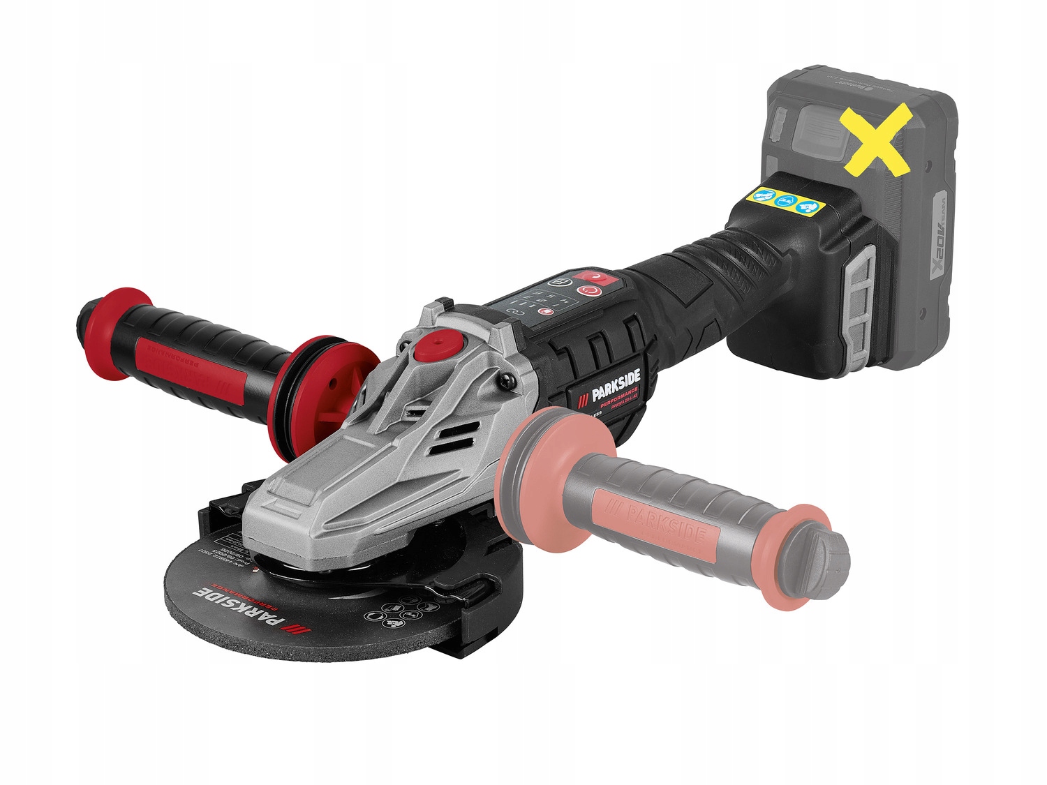 PARKSIDE PERFORMANCE Akumulatorowa szlifierka kątowa X20V 7 Marka Parkside