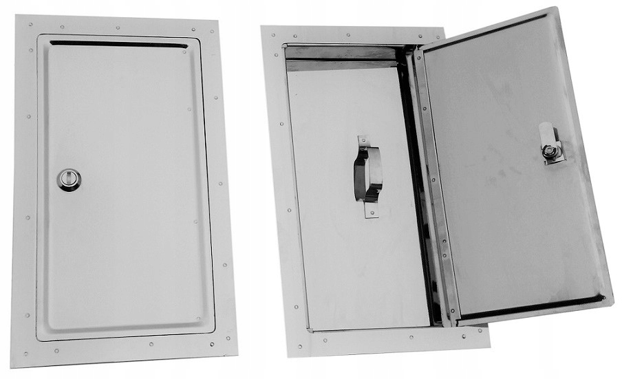 Komínová Dvířka Nerezová 155*290 MM Velká