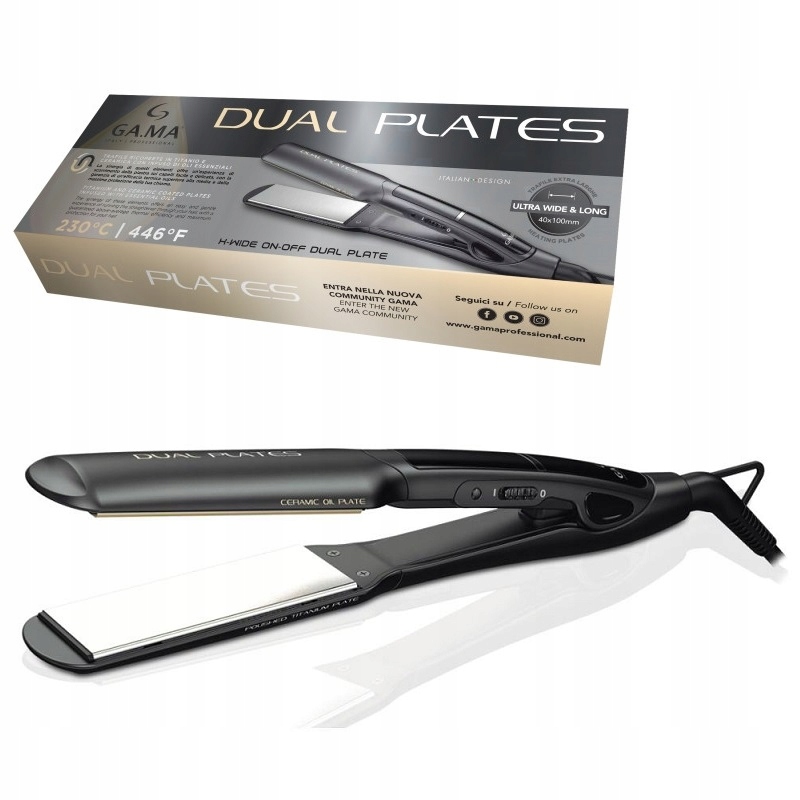 Prostownica Ga.Ma Gama GI3034 Tytanowa Ceramiczna Szerokie płytki