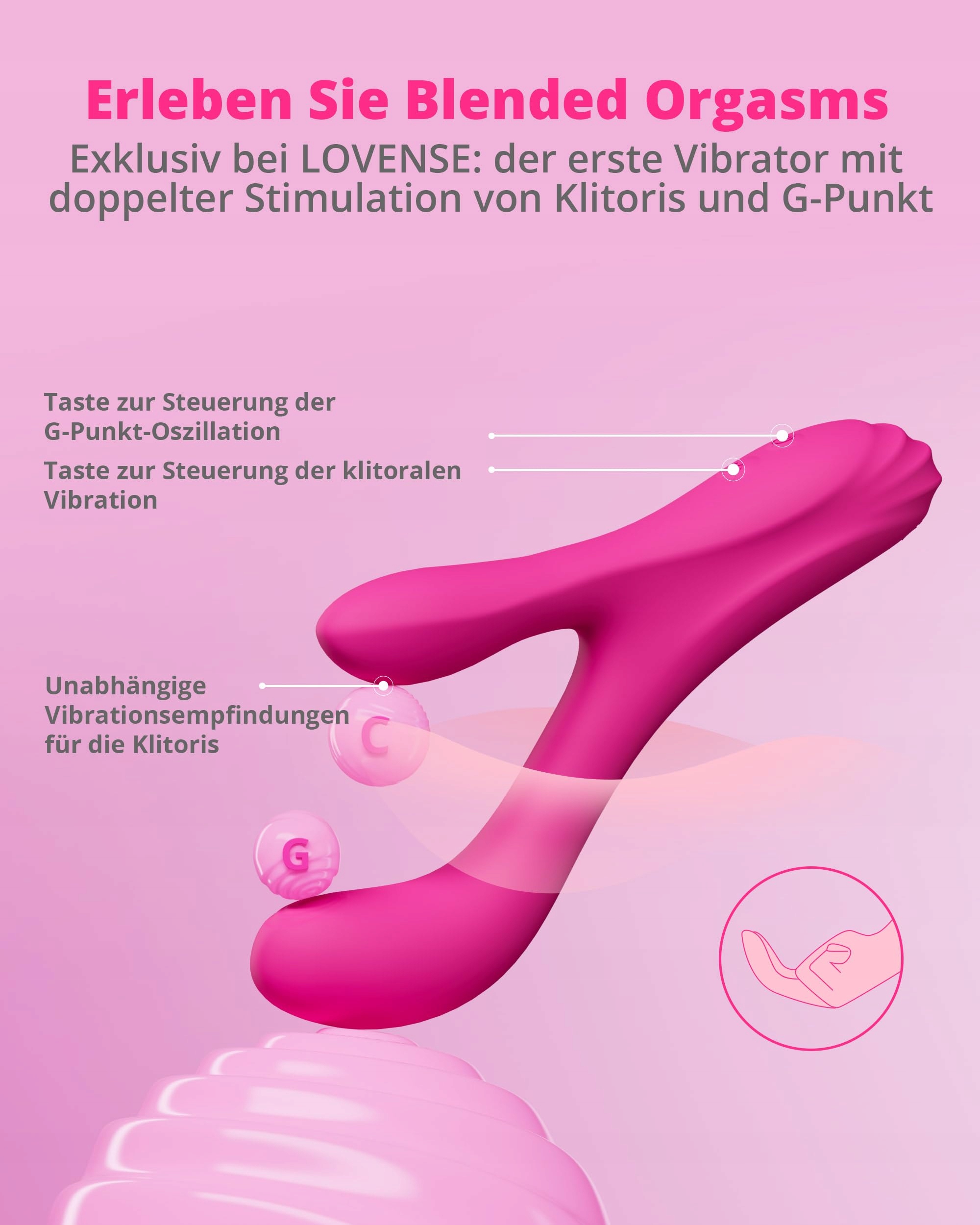 LOVENSE Osci 3 Wibrator Króliczek z Aplikacją i Oscylacją dla Kobiet — miniatura 3
