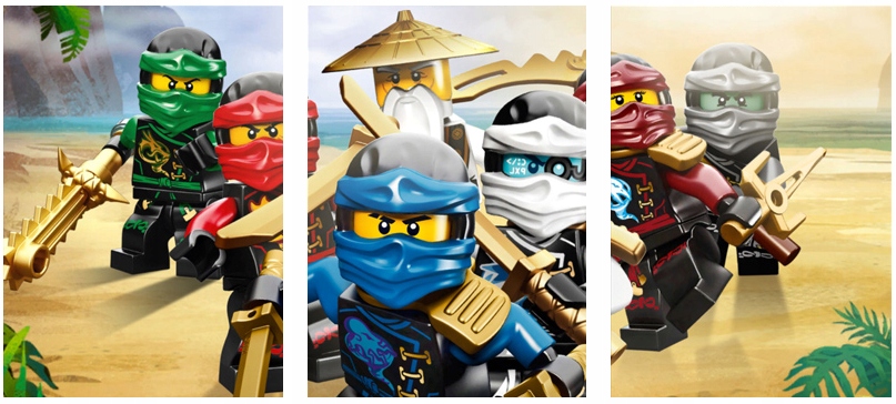 

3x Obraz Na Ścianę Lego Ninjago Tryptyk 50x70